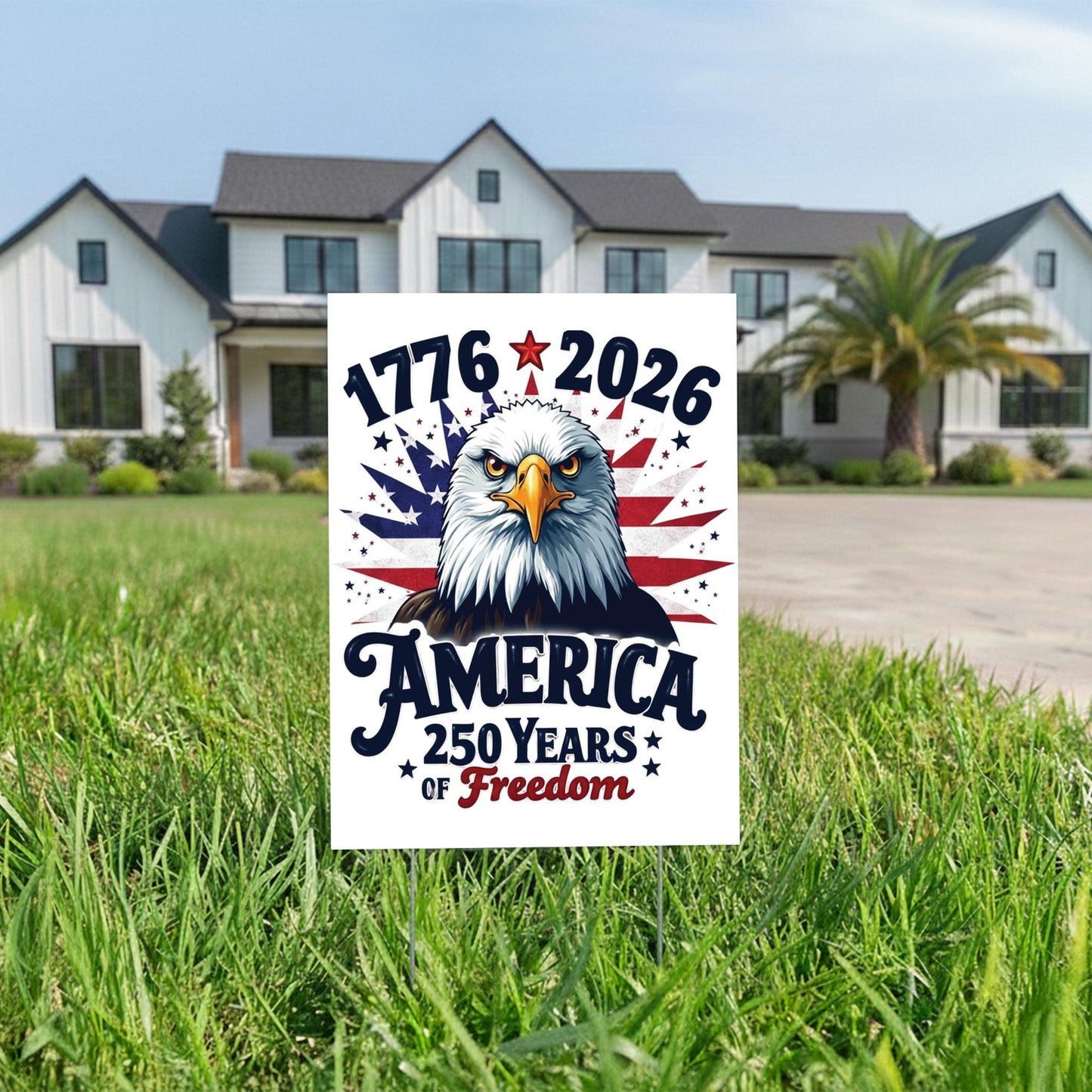 1776–2026 America 250 Years Garden Flag, Patriotic Eagle Outdoor Decoration, Fourth of July Celebration Sign, USA Anniversary Yard Flag