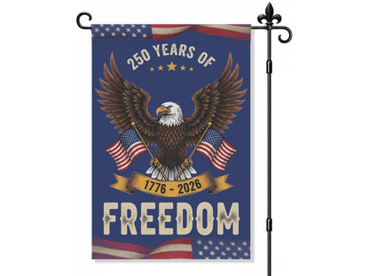 Garden Flag America 250th Anniversary, 250 Years Freedom USA Flag, USA 1776–2026 Patriotic Garden Flag