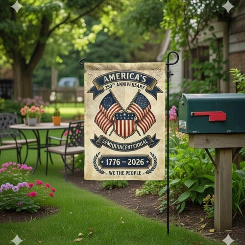 250 Years America Garden Flag, 250th Anniversary USA Patriotic Flag, 1776-2026 Commemorative, Celebrate 250th Anniversary Banner