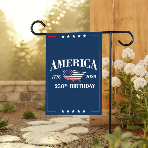 250 Years American Garden Flag, Patriotic 250th Anniversary Yard Flag, Celebrate Independence, Liberty National Pride Garden Decor