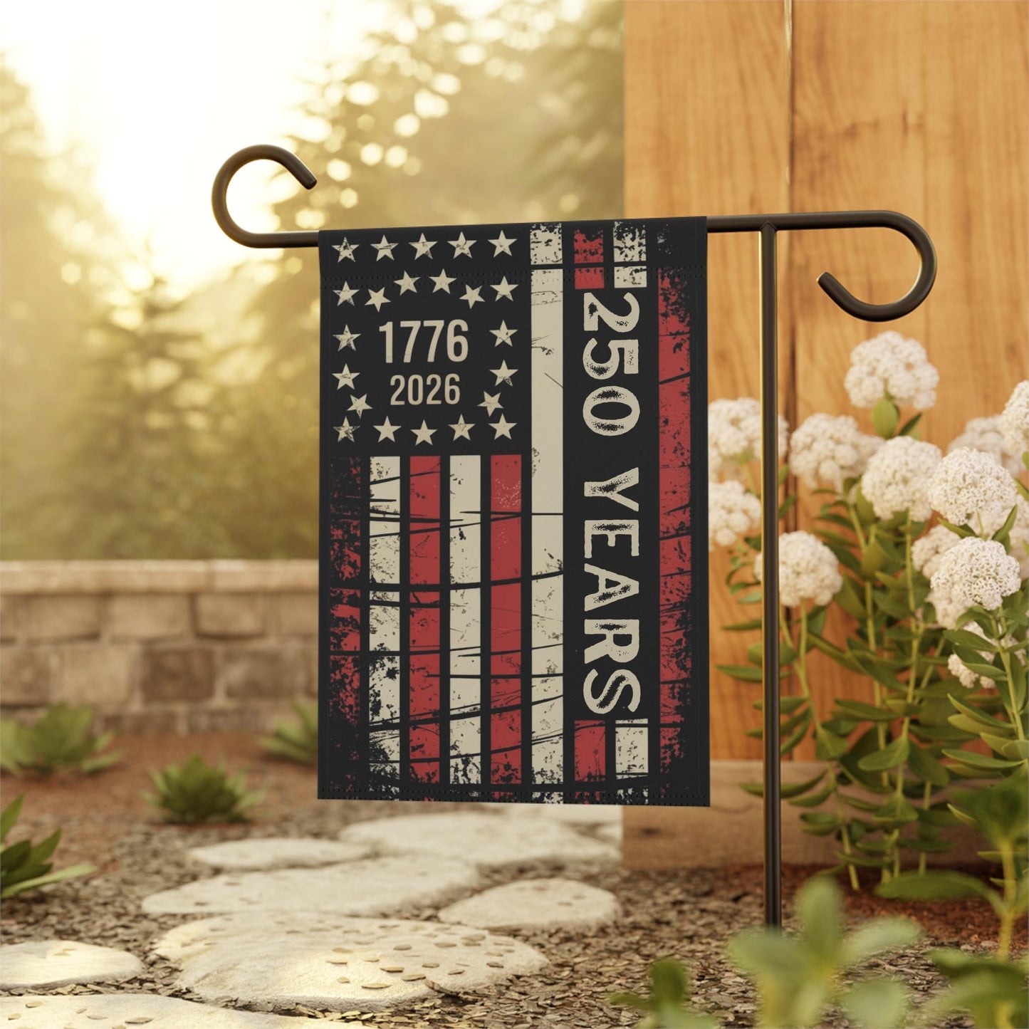 250 Years America Garden Flag, Anniversary USA Patriotic Flag, 1776-2026 Commemorative Flag, Patriotic Outdoor Decor (Copy)
