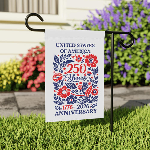 America 250th 1776–2026 Garden Flag, USA Commemorative Memorial Day Banner, Independence Anniversary, Freedom Patriotic Yard Decor