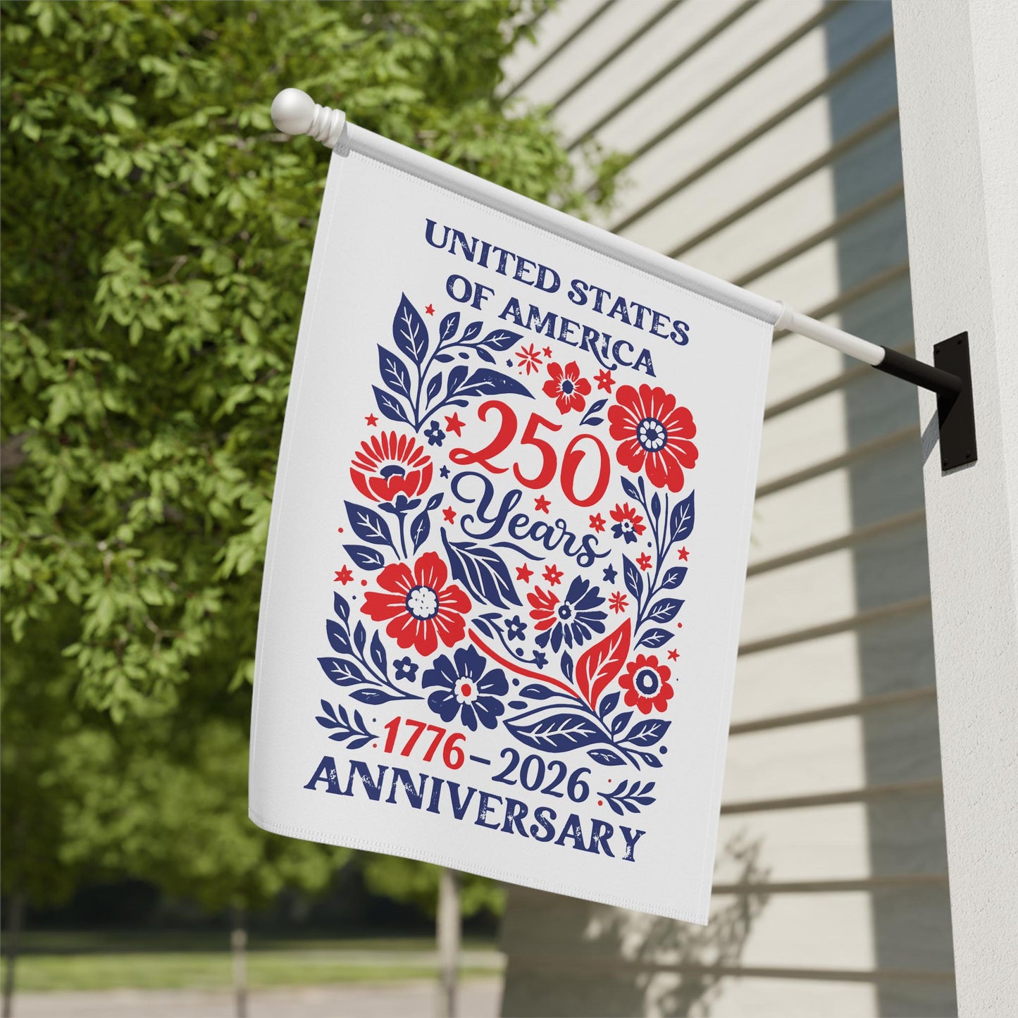 America 250th 1776–2026 Garden Flag, USA Commemorative Memorial Day Banner, Independence Anniversary, Freedom Patriotic Yard Decor
