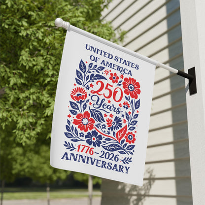 America 250th 1776–2026 Garden Flag, USA Commemorative Memorial Day Banner, Independence Anniversary, Freedom Patriotic Yard Decor