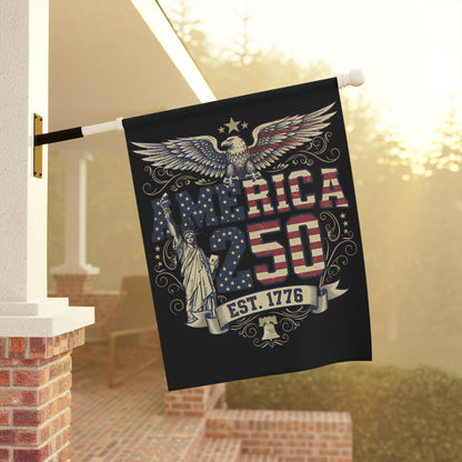 America 250 Years Garden Flag, Patriotic Eagle Statue of Liberty Est. 1776 Flag, Patriotic 4th of July Flag