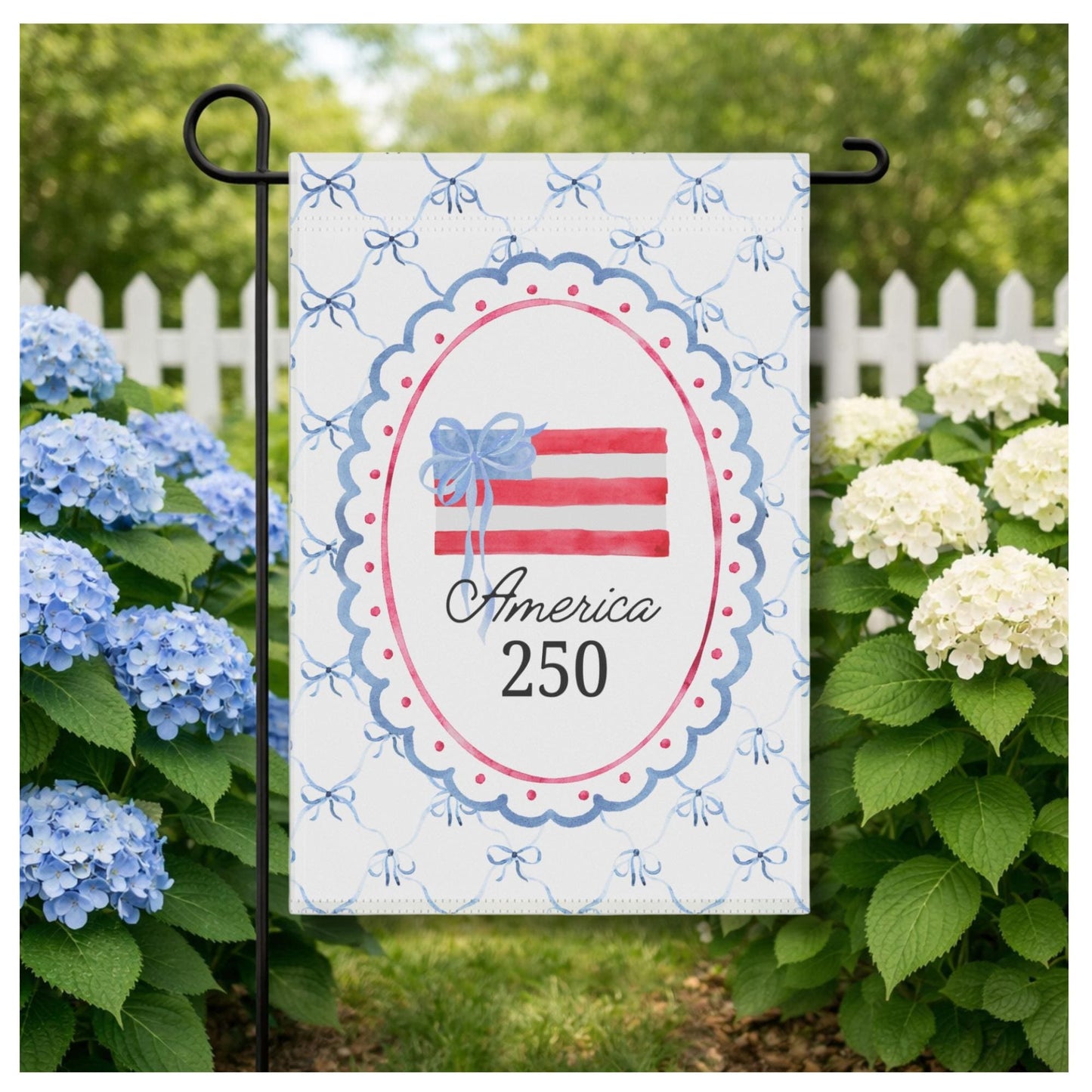 America 250 Years Of Freedom Garden Flag, USA Independence House Banner, Patriotic 4th Of July Outdoor Decor
