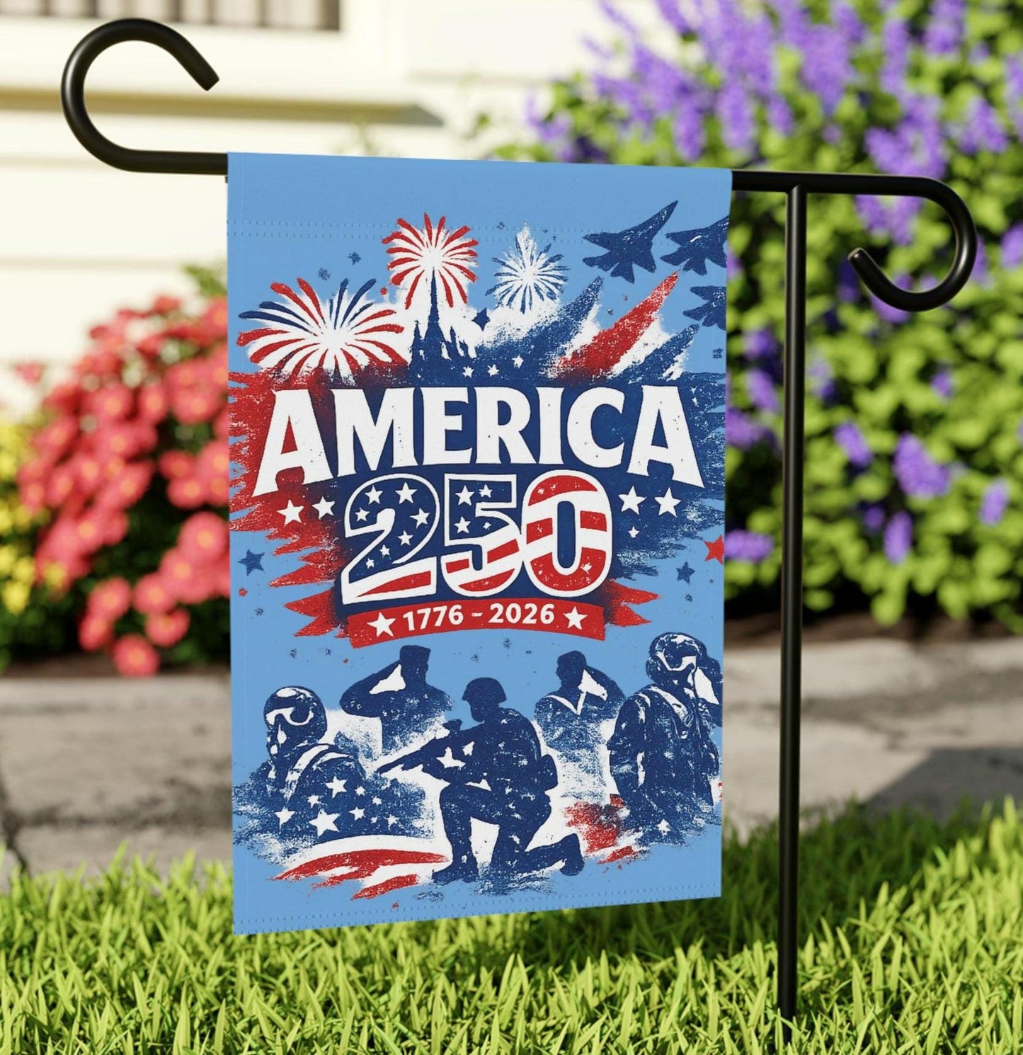 America 250 Garden & Yard Flag,  1776-2026 Patriotic Garden Flag, Celebrate America 250th Anniversary Garden Fla