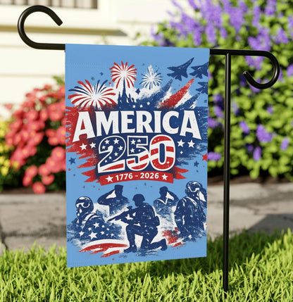 America 250 Garden & Yard Flag,  1776-2026 Patriotic Garden Flag, Celebrate America 250th Anniversary Garden Fla