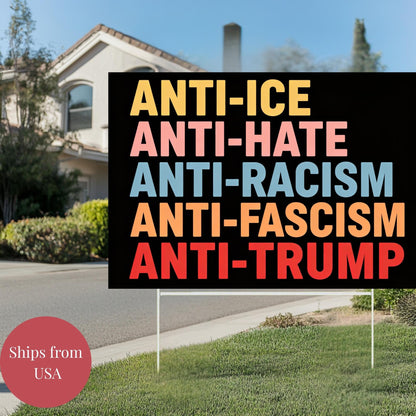 Anti Trump Garden Flag, Anti Trump House Flag, Anti MAGA Flag, Anti ICE Garden Flag