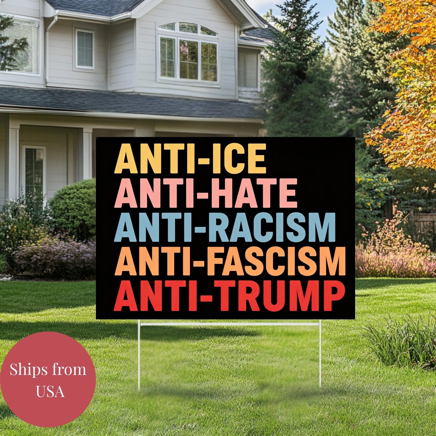 Anti Trump Garden Flag, Anti Trump House Flag, Anti MAGA Flag, Anti ICE Garden Flag