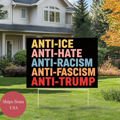 Anti Trump Garden Flag, Anti Trump House Flag, Anti MAGA Flag, Anti ICE Garden Flag