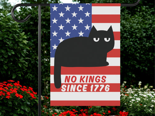 No Kings Anti Trump Garden & House Flag, Cats Against Trump Flag, Progressive Democratic Yard Decor