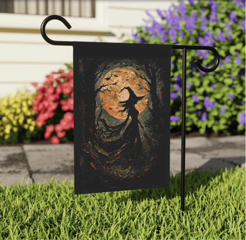 Witch Halloween Garden Flag Fall Decor