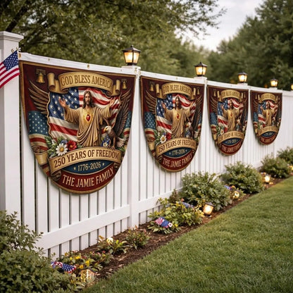 USA 250th Anniversary Bunting Flag, Semiquincentennial 1776-2026 Patriotic Eagle Outdoor Banner, July 4th Independence Day