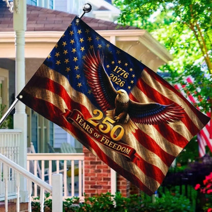 American 1776-2026 Flag, Patriotic Eagle Flag Decor, 250 Years Of Freedom USA Outdoor Flag, 4th of July Independence Day House Flag