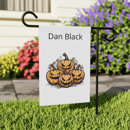 Jack-o'-Lantern Pumpkin Pile Garden Flag