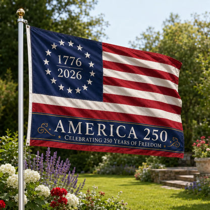 250 Years Freedom USA Flag, 1776–2026 Eagle Betsy Ross Grommet Flag, American History Patriotic Banner, Outdoor Wall Decor 4