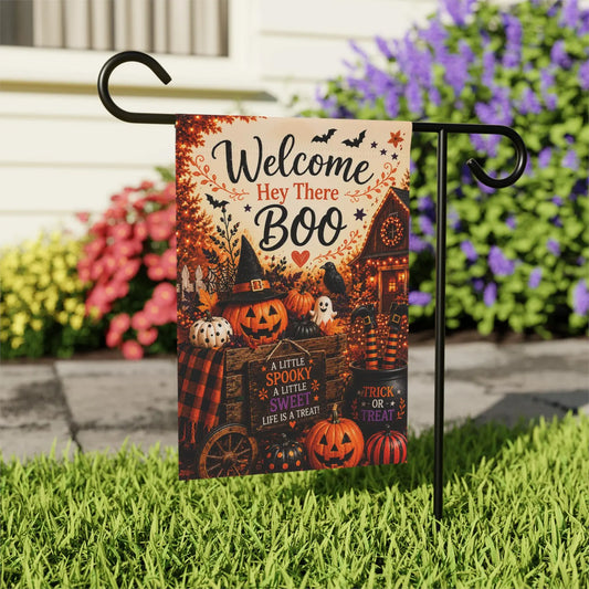 Halloween Garden Flag Welcome Boo Decor