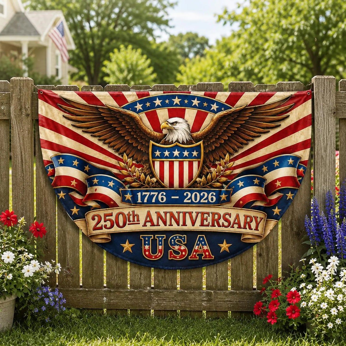 America 1776-2026 Eagle Heritage Flag