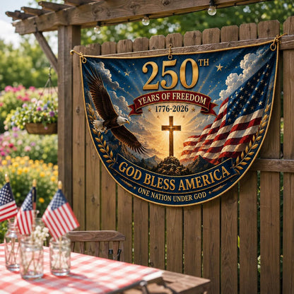 America 250th Semicircle July 4th Flag