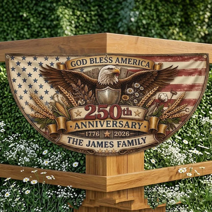 Personalized USA 250th Anniversary Fan Flag: 1776 2026 American Heritage Banner, Patriotic Gifts