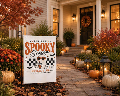 Spooky Season Ghost Garden Flag