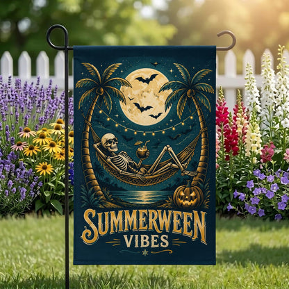 Summerween Vibes Garden Flag