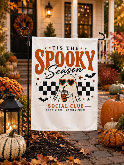 Spooky Season Ghost Garden Flag