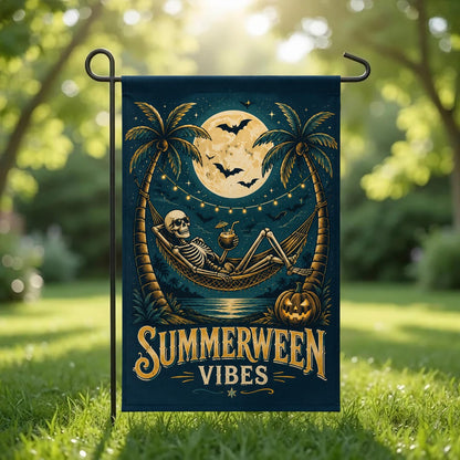 Summerween Vibes Garden Flag
