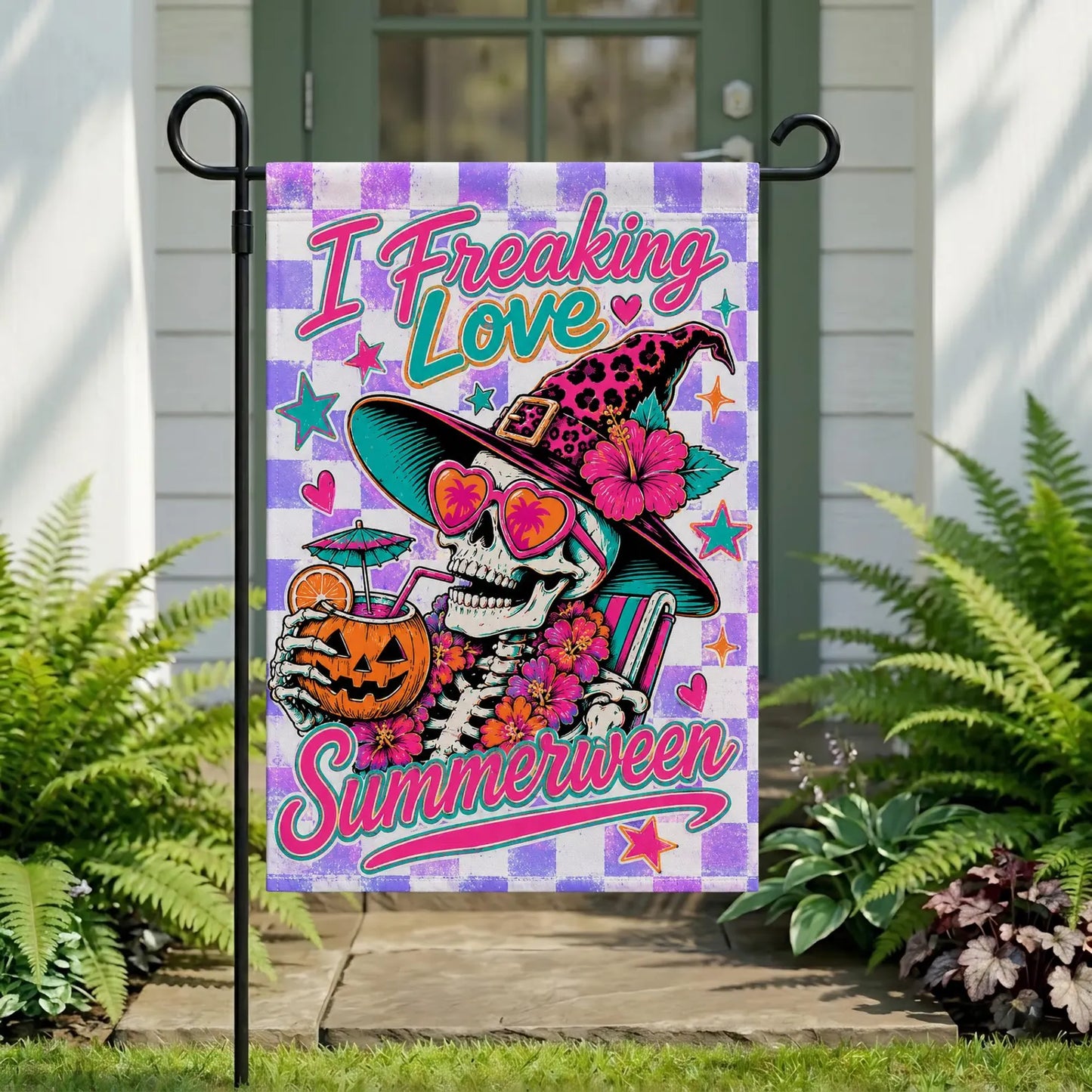 I Freaking Love Summerween Garden Flag